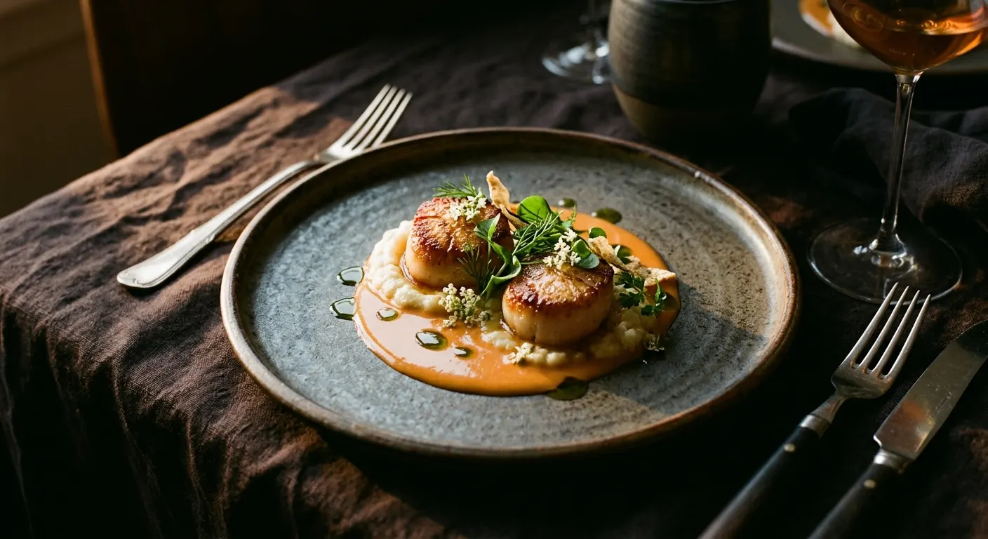 An elegant fine-dining plated dish